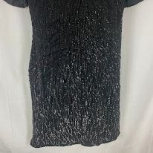 Lawrence Kazar Vintage 80's Black Silk Sequin Dress Women's Medium. - Picture 4 of 14